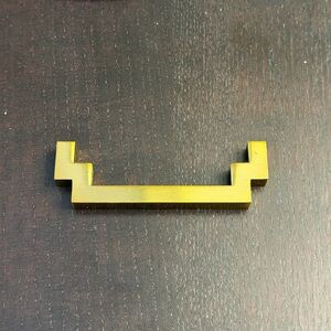 Set of (6) Polished Brass Geometric Wall Accent - Modern Home Wall Decor